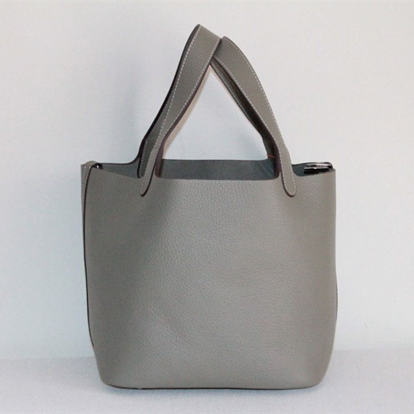 Fake & Replica Hermes Picotin Double Shoulder Bag Grey 509060 - Click Image to Close